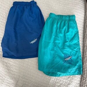 Blue and Teal Swim Shorts Set